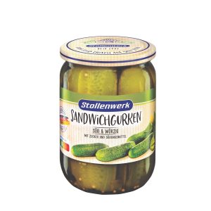 Stollenwerk Sandwich Gherkins 530g